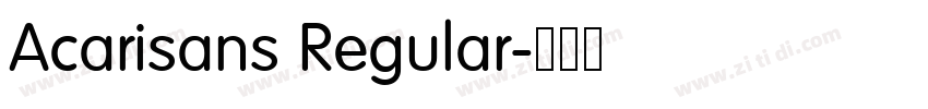 Acarisans Regular字体转换